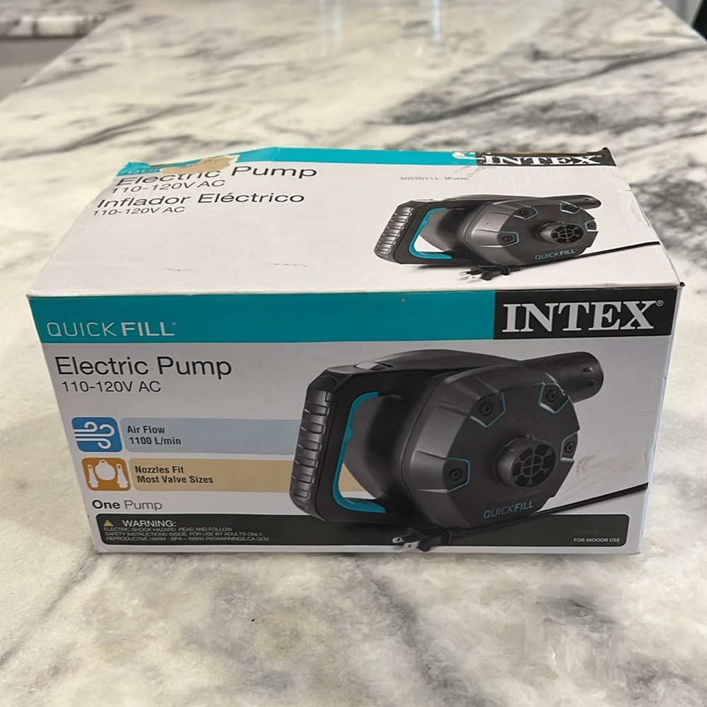 Intex Quick-Fill AC Electric Air Pump, 110-120V, Max. Air Flow 1,100 L/Min - Picture 2 of 4